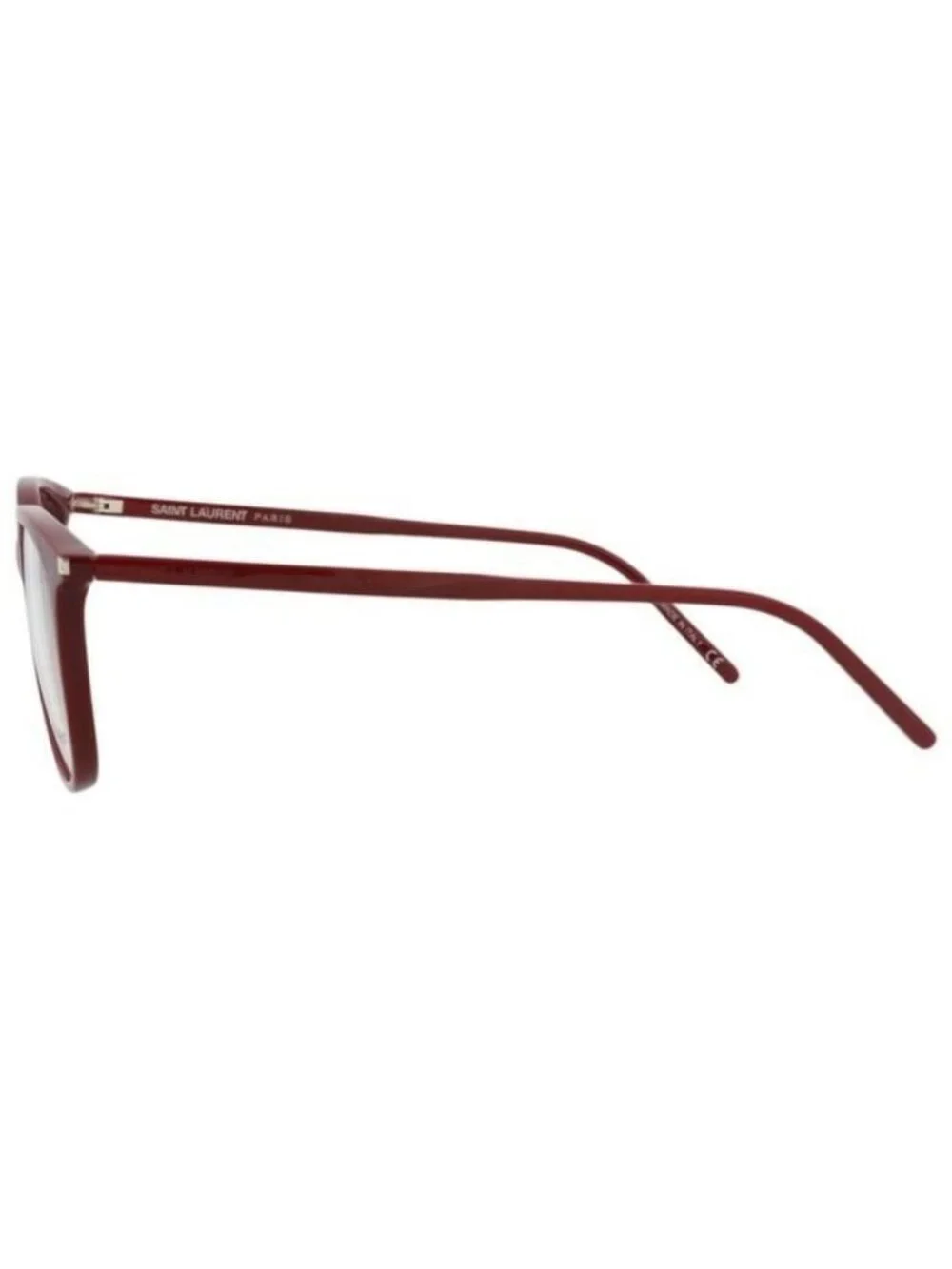 New Saint Laurent Womens Round/Oval Burgundy Burgundy Transparent Fashion Design